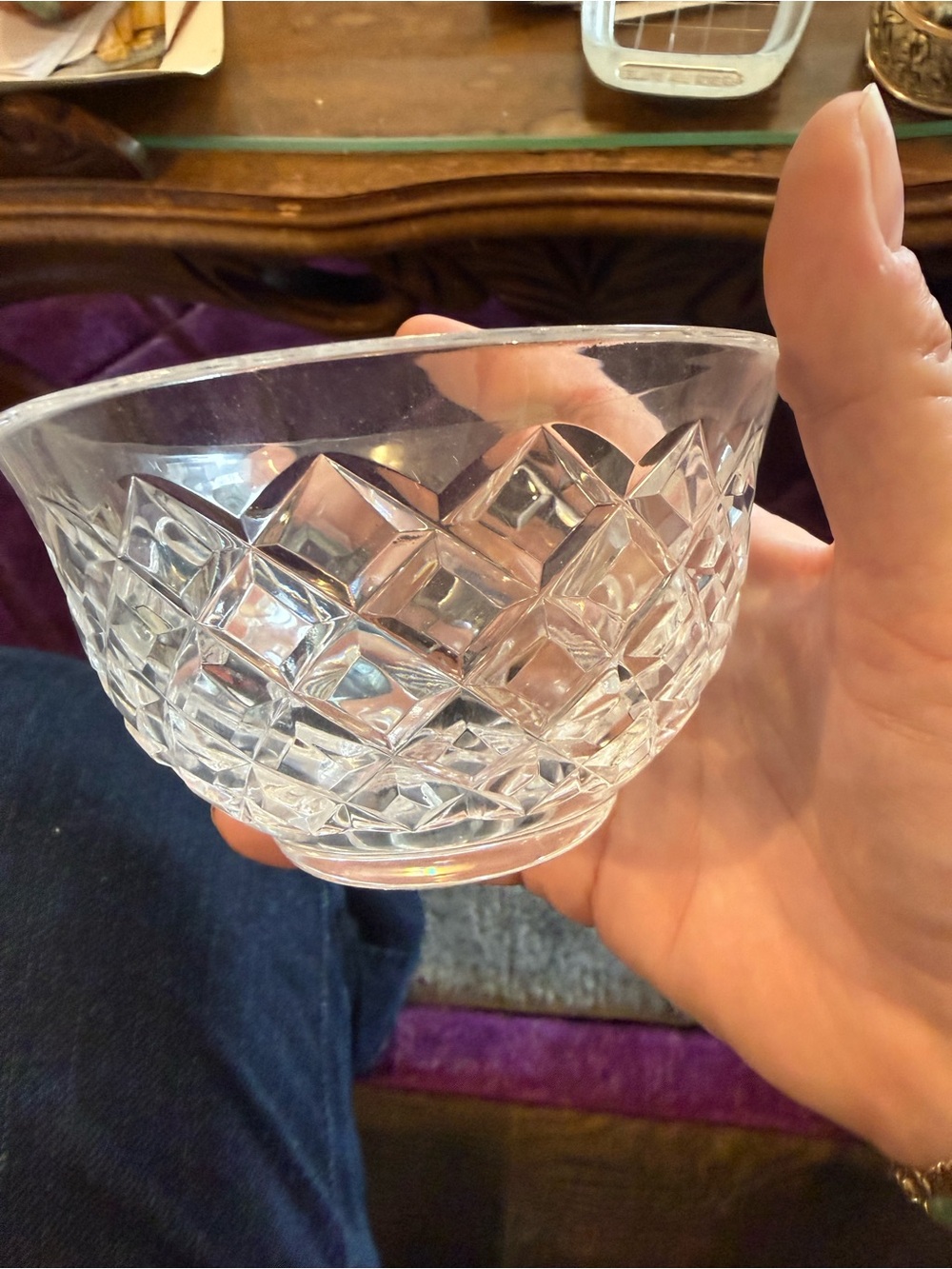 Tipperary small glass cut crystal bowl
